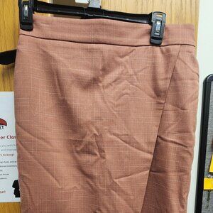 Ann Taylor plaid terracotta skirt